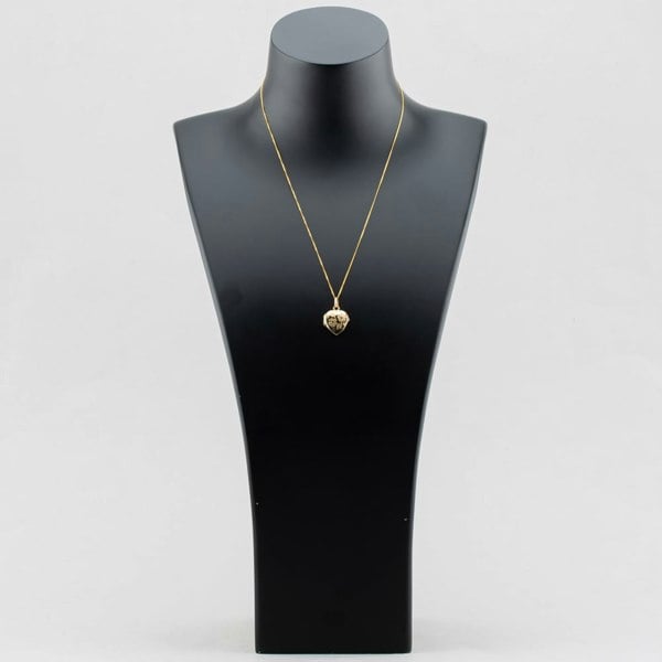 T. H. Baker 9ct Gold Heart Daisy Locket Chain 1-65-1713