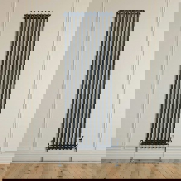 Monstershop Traditional 2 Column Radiator - 1800 x 562mm - Anthracite Grey