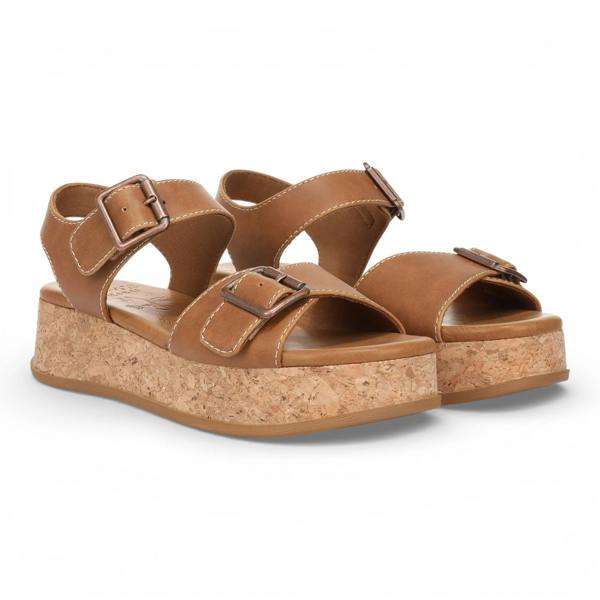 Blowfish Malibu Magical - Women's Tan Faux Leather Platform Sandals