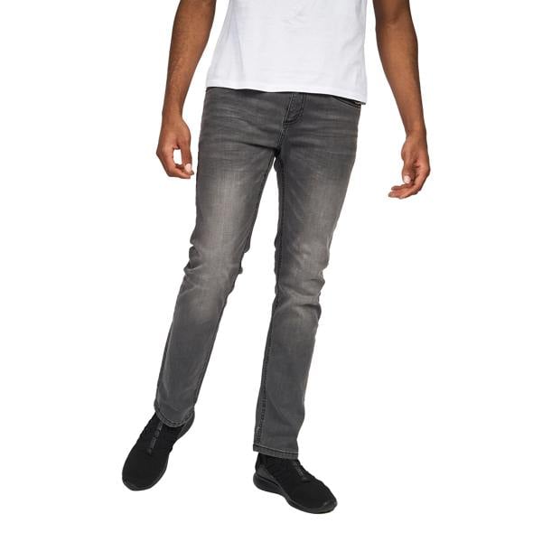 Crosshatch Mens Svelte Stretch Jeans - Grey Wash - 