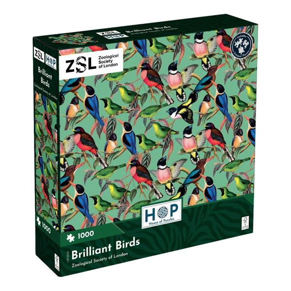 The House of Puzzles ZSL Brilliant Birds - 1000 Piece Jigsaw Puzzle