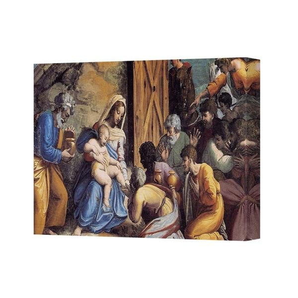 Benjamin Tate Design Nativity Scene Canvas Art Print Adoration of Baby Jesus Mary and Joseph