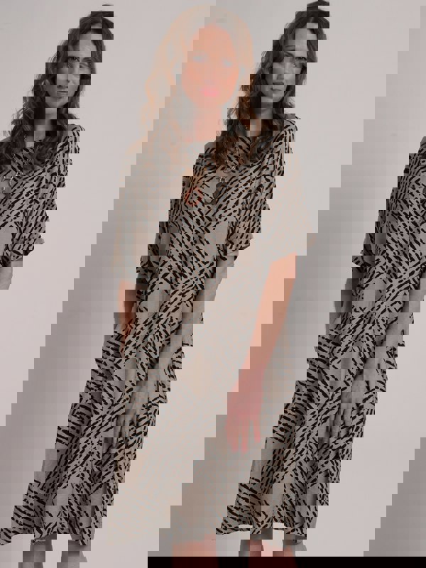 VIZ-A-VIZ Trellis All-over-print Dress