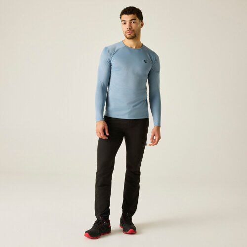 Dare 2B Mens Ventura Grid Crew Neck Fleece Top - Dusky Blue