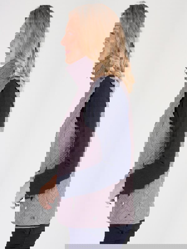 PennyPlain Diamond Quilt Gilet - Mink