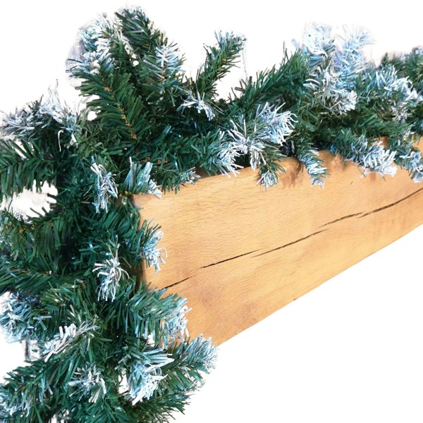 Samuel Alexander Premier 270cm (9ft) x 25cm Snow Tipped Green Christmas Garland Decoration