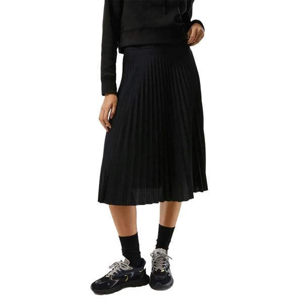 Lacoste Womens/Ladies Fluid Pleated Elasticated Waist Skirt - Black - 