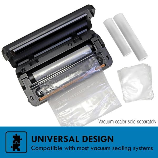 Kenmore 57 Pieces Vacuum Sealer Bag & Rolls Sous Vide Food Storage Heat-Seal Textured Bags