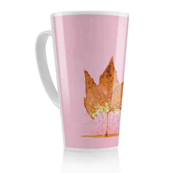 Benjamin Tate Design Glitter Leaf Latte Mug