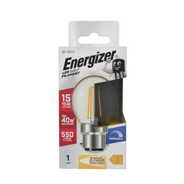 Energizer BC / B22 LED Golf Bulb - White - 