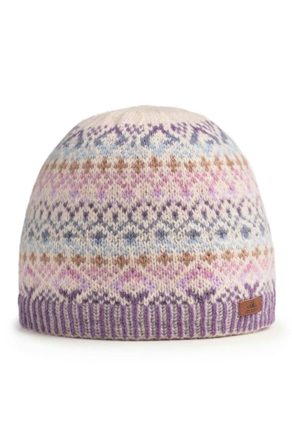 SuperBobble Linga Fairisle Beanie Hat - Heather