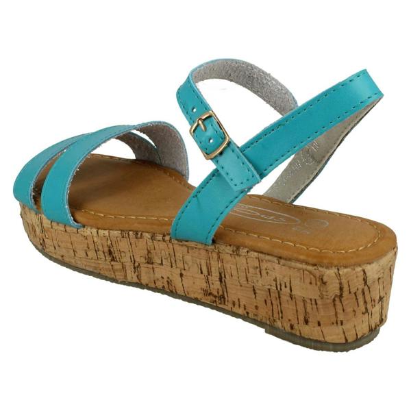 Spot On Ladies Spot On Cork Flatform Sandal