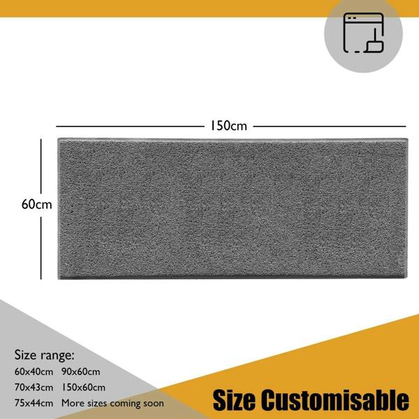 Nicoman Dark Grey Indoor Runner Mats 150cm x 60cm