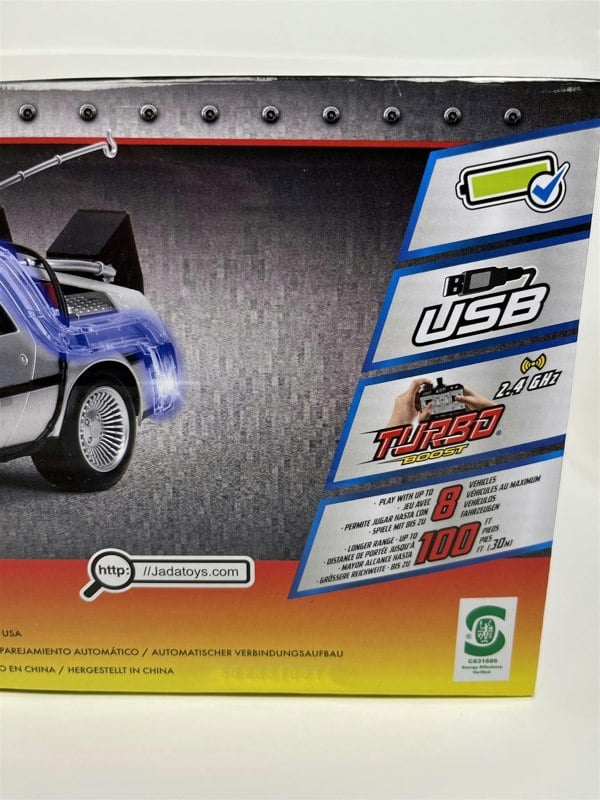 Jada Back To The Future Time Machine RC Silver 1:16 Scale Jada 253256004