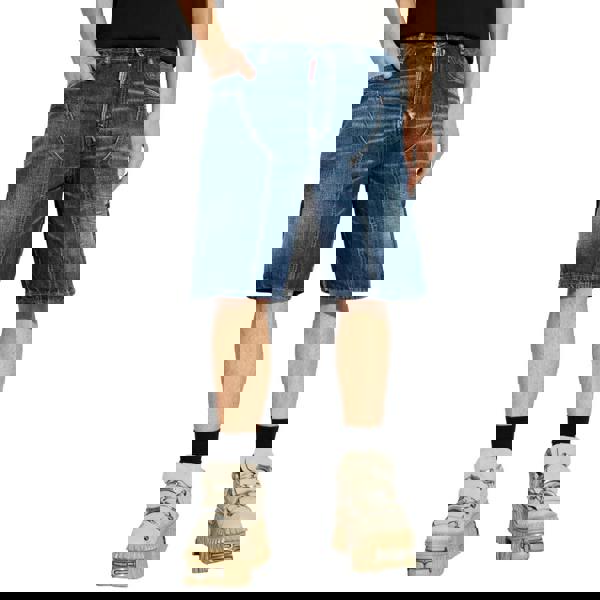 Dsquared2 Dark Semplice Carpenter Shorts Navy Blue W30