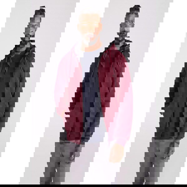 Mountain Warehouse Mens Dalton Borg Lined Full Zip Hoodie - Burgundy