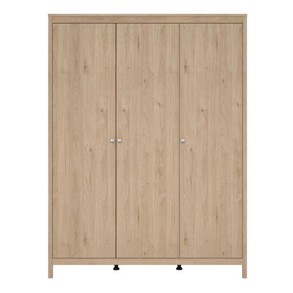 Wyld Haus Gossmere Hickory Oak Effect Wardrobe 3 Doors