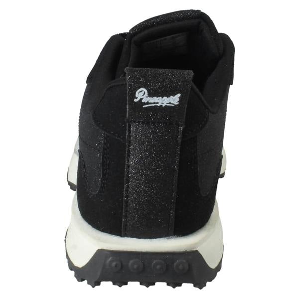 Pineapple Girls Pineapple Sparkly Glitter Casual Lace Up Trainers H2682