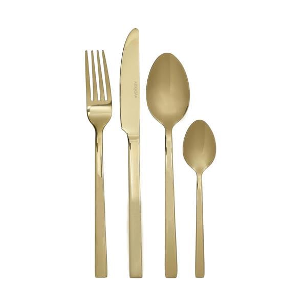 Mikasa Ciara Diseno 16 Piece Cutlery Set PVD Gold