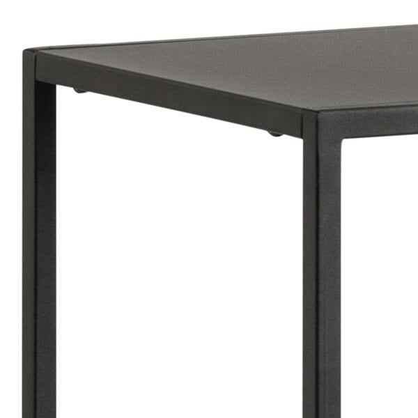 Furniture To Go Newcastle Asymmetrical Bookcase with 3 Shelves in Matt Black