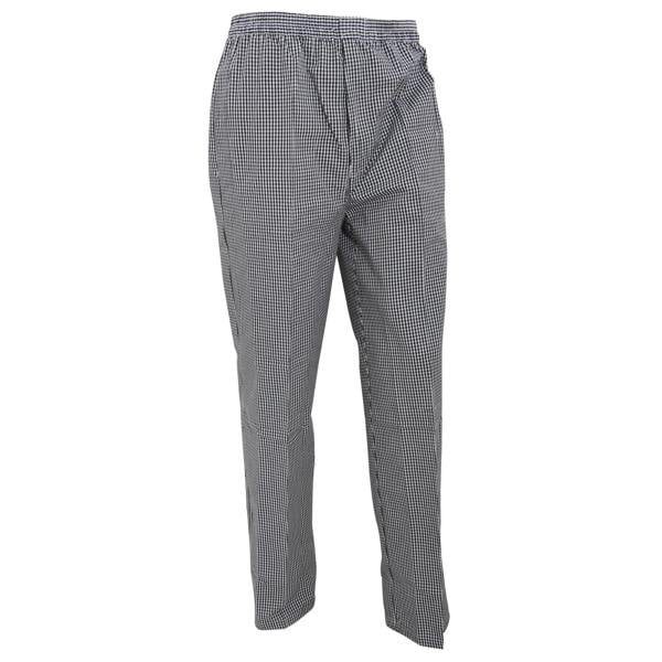 Premier Unisex Pull-on Chefs Trousers / Catering Workwear (Pack of 2) - Black/White Check