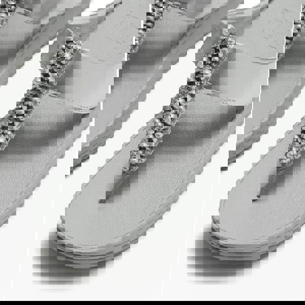 FitFlop FitFlop FINO PEARLS AND CRYSTAL Womens Toe-Post Sandals Silver