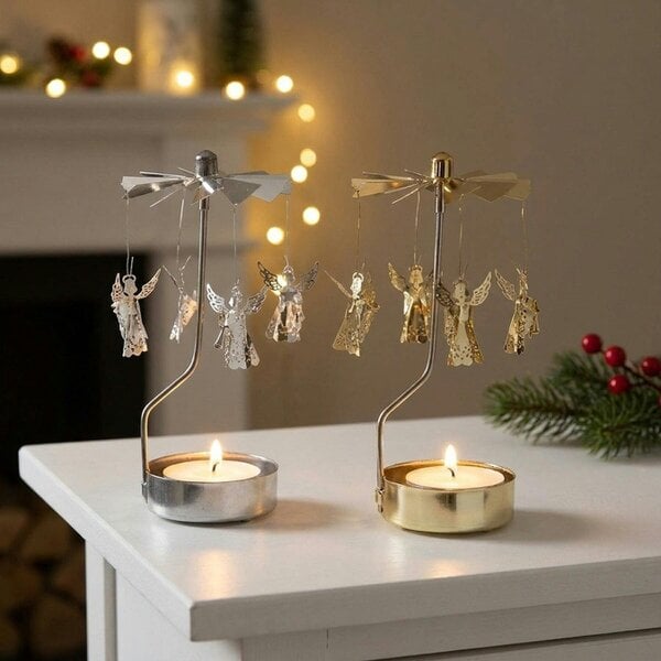 Garden Greatness Metal Angel Tealight Holder Set