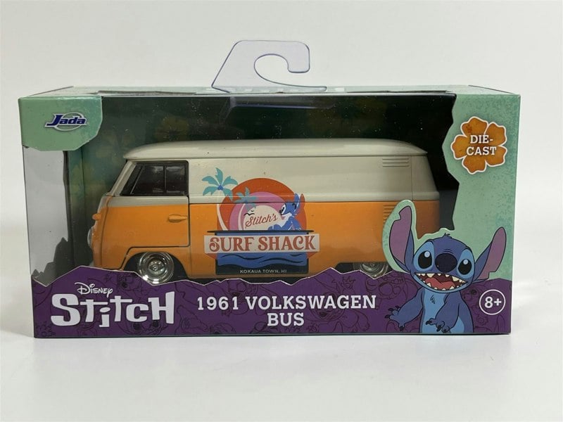 Jada Disney Stitch 1961 Volkswagen Bus Surf Shack 12 cm Length Jada 253072003 36144