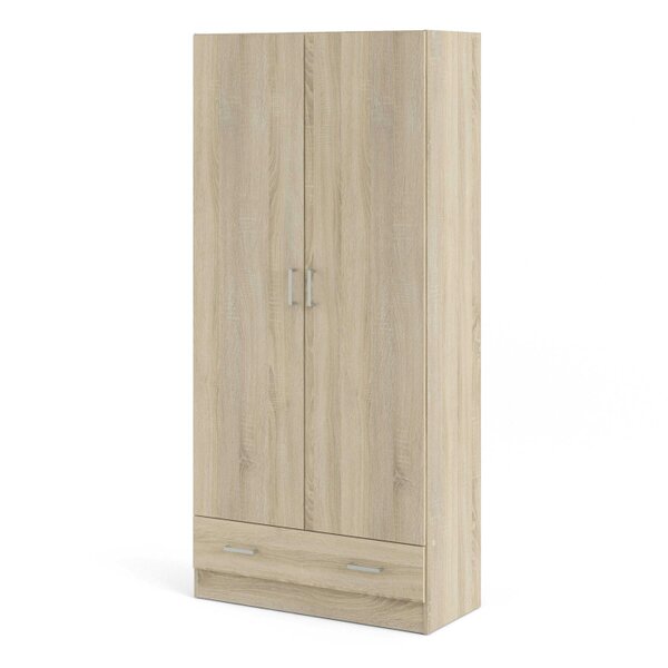 Wyld Haus Berlin Natural Slim 2 Door Bedroom Wardrobe 1 Drawer