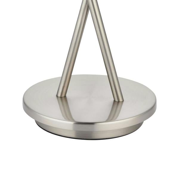 Branco 2 Light Chrome & Smoked Glass Table Lamp