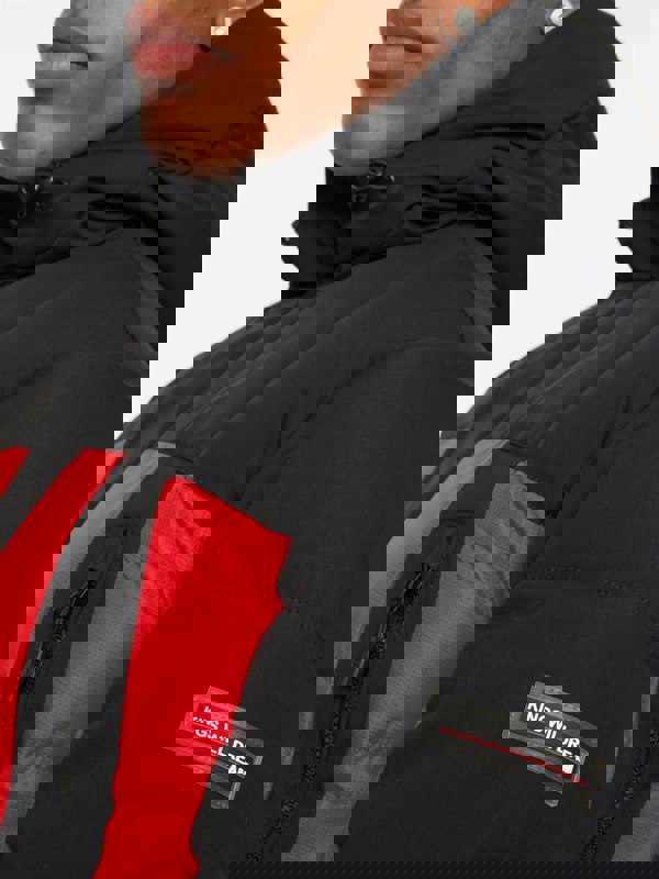 Kings Will Dream Deyton Short Puffer Jacket Black / Red
