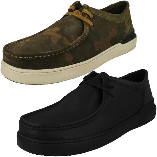 Clarks Mens Clarks Moccasin Detailed Lace Up Shoes Court Lite Wally