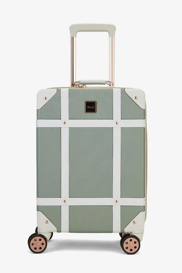 Rock Luggage Vintage Hard Shell Luggage Trunk Suitcase Set