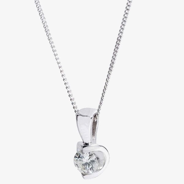 T. H. Baker 18ct White Gold Tension-set Diamond Pendant P2038W/XX-18