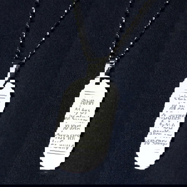 Personalised Memento Company Personalised Classic Stainless Steel Dog Tag Necklace