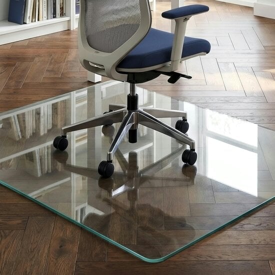 Floortex Cleartex® Glaciermat Heavy Duty Glass Chair Mat