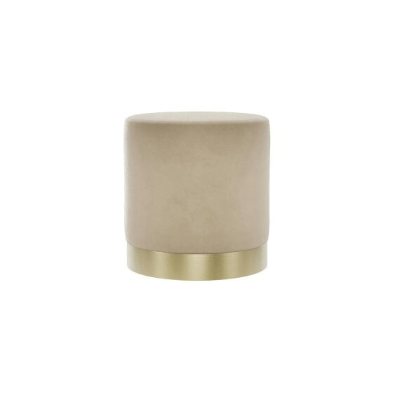 Wyld Haus Kalua Small Beige Velvet Stool Gold Base