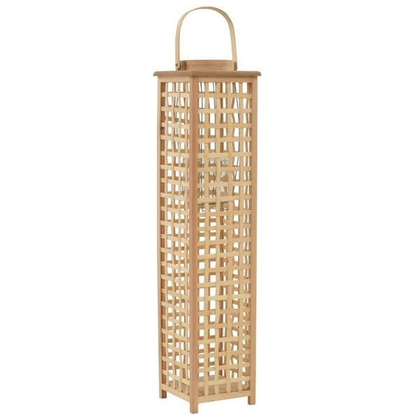 Berkfield Hanging Candle Lantern Holder Bamboo Natural