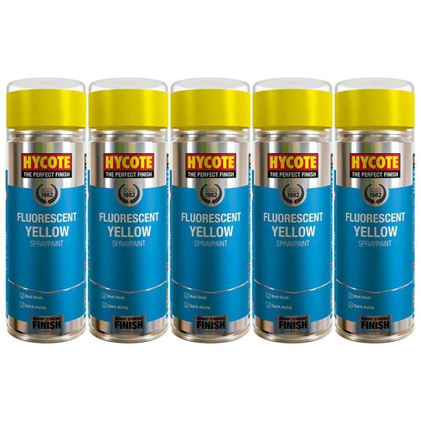 Hycote 5X Hycote Fluorescent Yellow Spray Paint 400ml