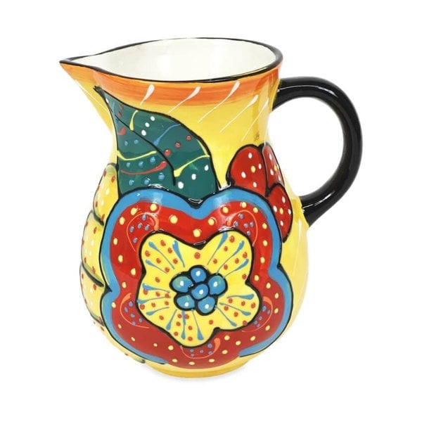 Verano-Classic-Spanish-1-Litre-Jug-JGL SS-Red-Yellow-Flower