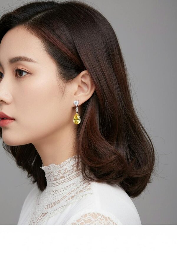 Latelita Irina Yellow Topaz Teardrop Earrings Gold