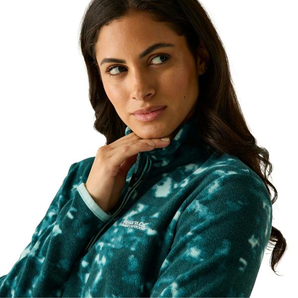 Regatta Womens/Ladies Margot Brush Stroke Quarter Zip Fleece - Mediterranea - 