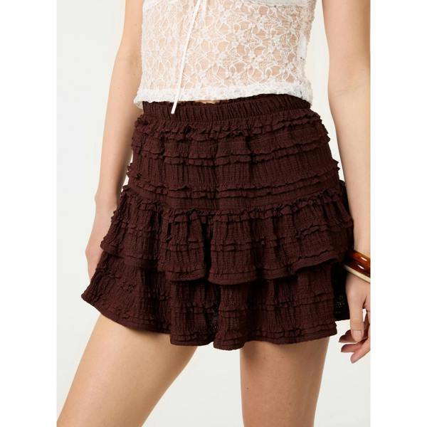 Pink Vanilla Frill Lace RaRa Mini Skirt