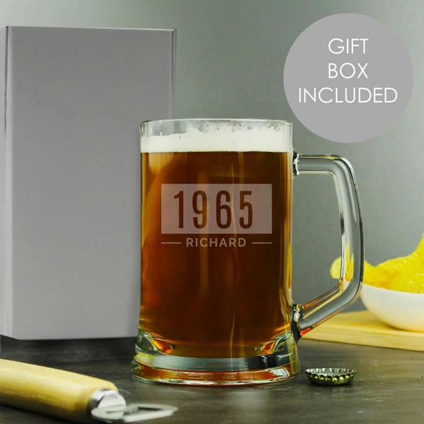 Personalised Name And Date Pint Tankard - lifestyle shot