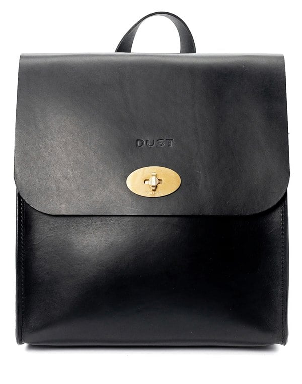 Leather Backpack in Cuoio Black Artist Collection