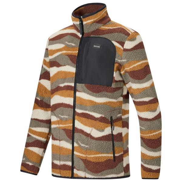 Regatta Mens Frankie Mountain Range Borg Full Zip Fleece Jacket - Coffee Grounds - 