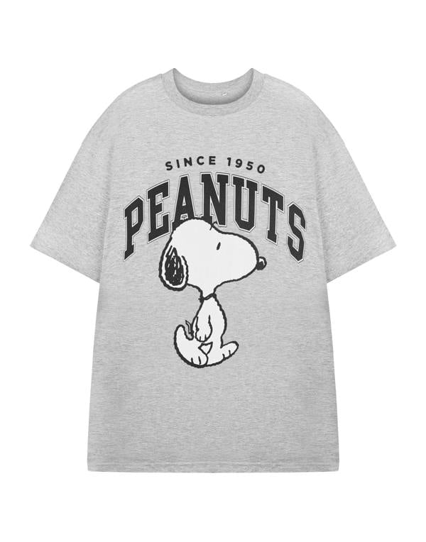 Peanuts Snoopy Unisex Grey Since 1950 Short Sleeved T-Shirt