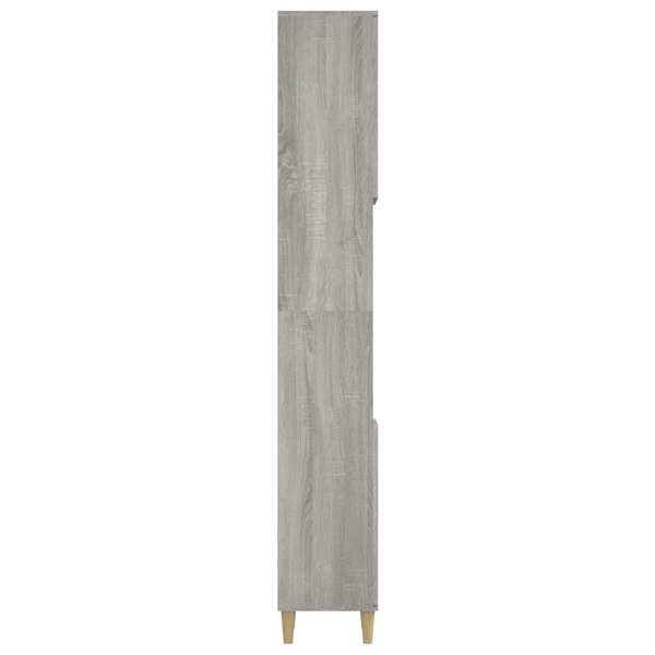 Berkfield Bathroom Cabinet Grey Sonoma 30x30x190 cm Engineered Wood