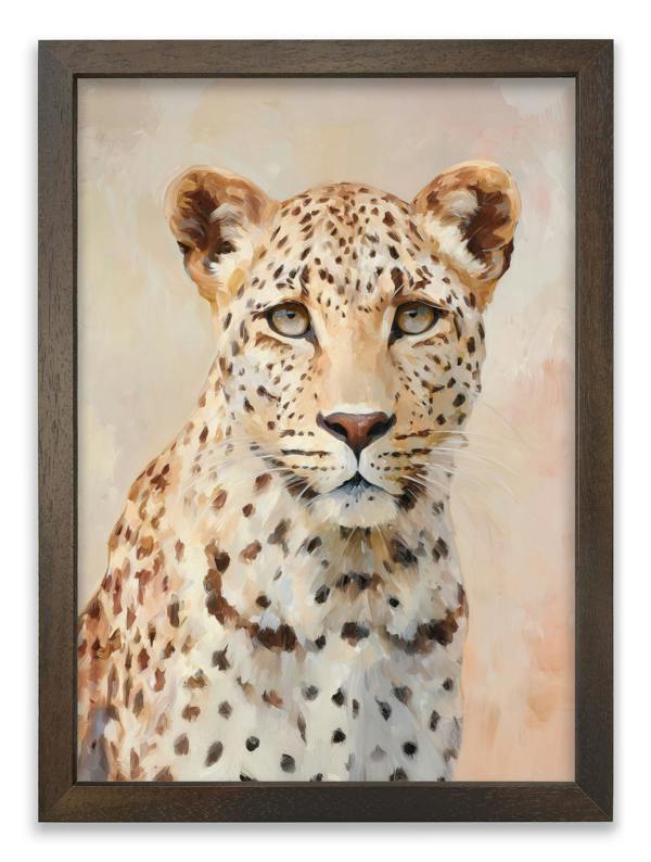 Exceptional Art The Silent Leopard - Slim Coffee Brown Frame