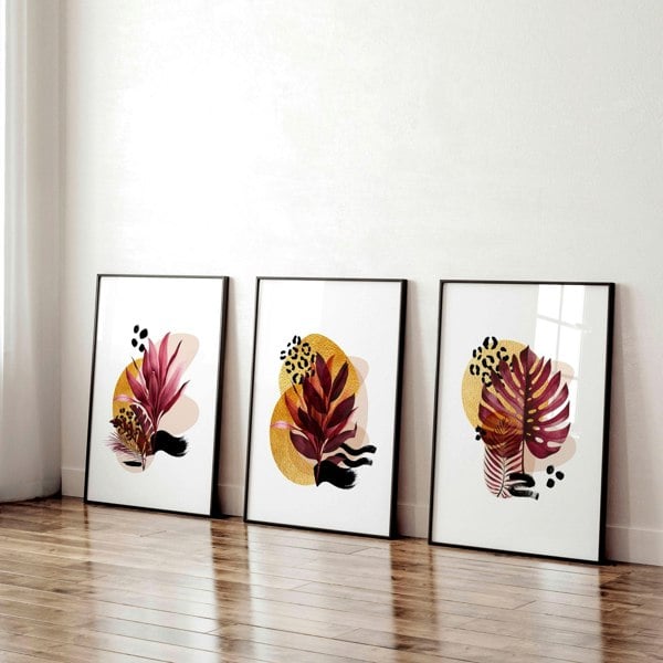 Home office decor ideas for her | set of 3 framed wall art